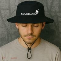 Funny Skateboard Logo Sport Bucket Hat thumb 2