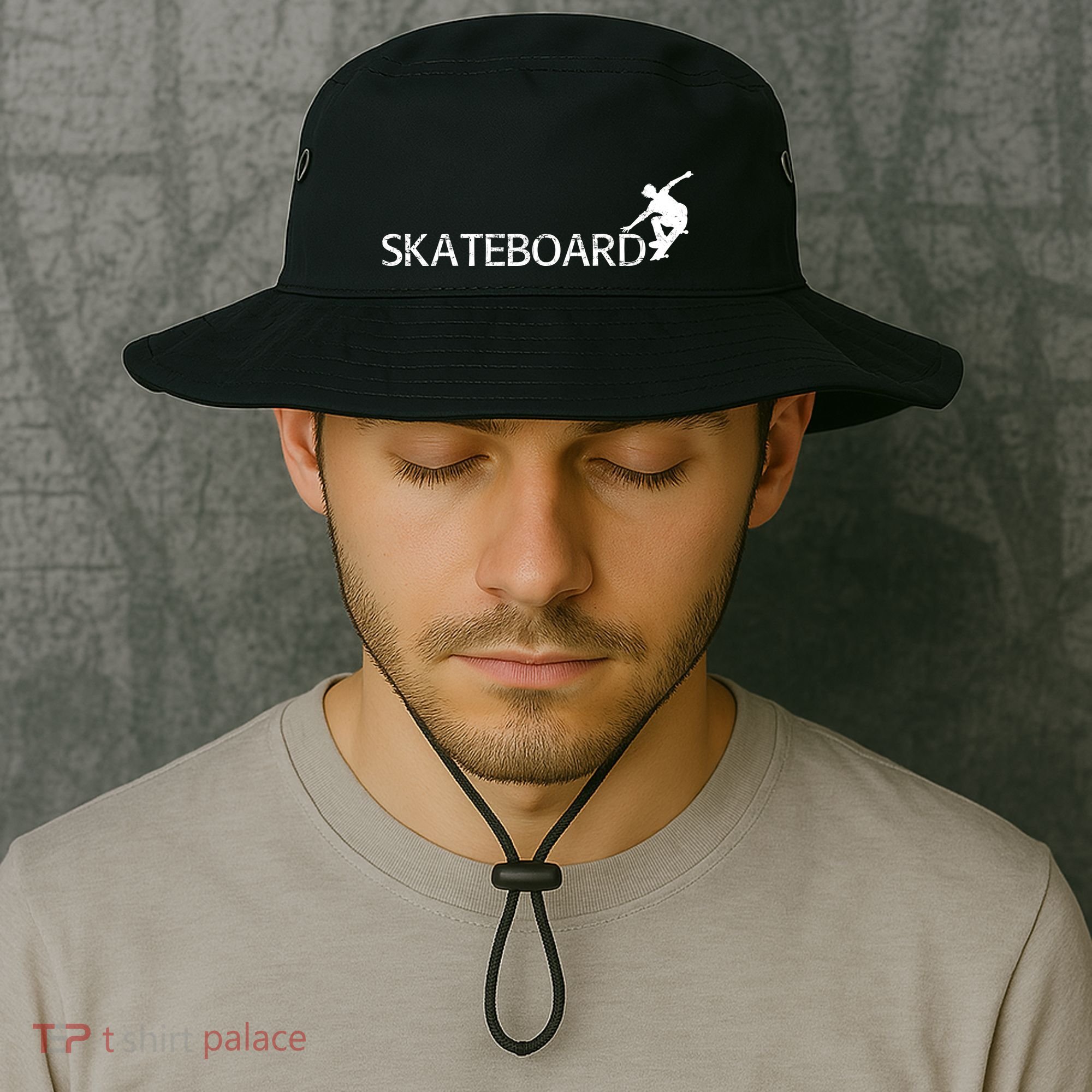 Funny Skateboard Logo Sport Bucket Hat