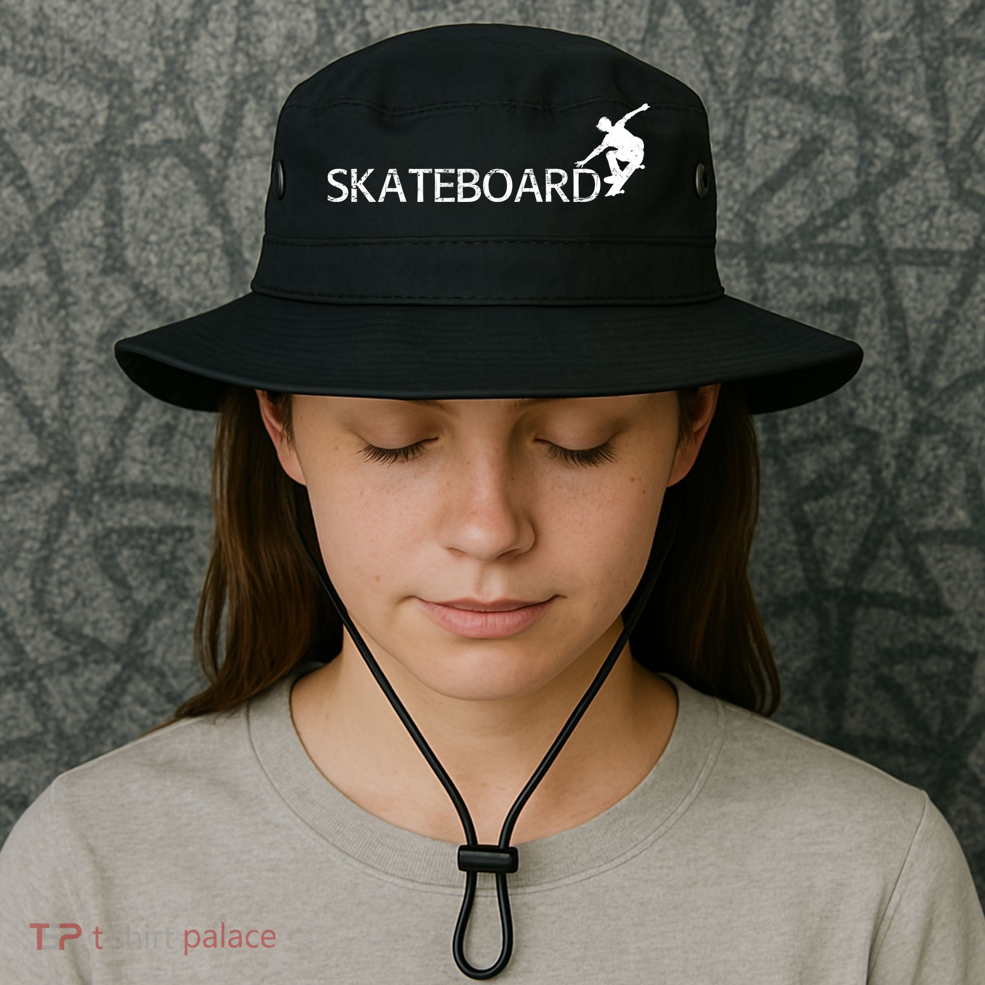 Funny Skateboard Logo Sport Bucket Hat
