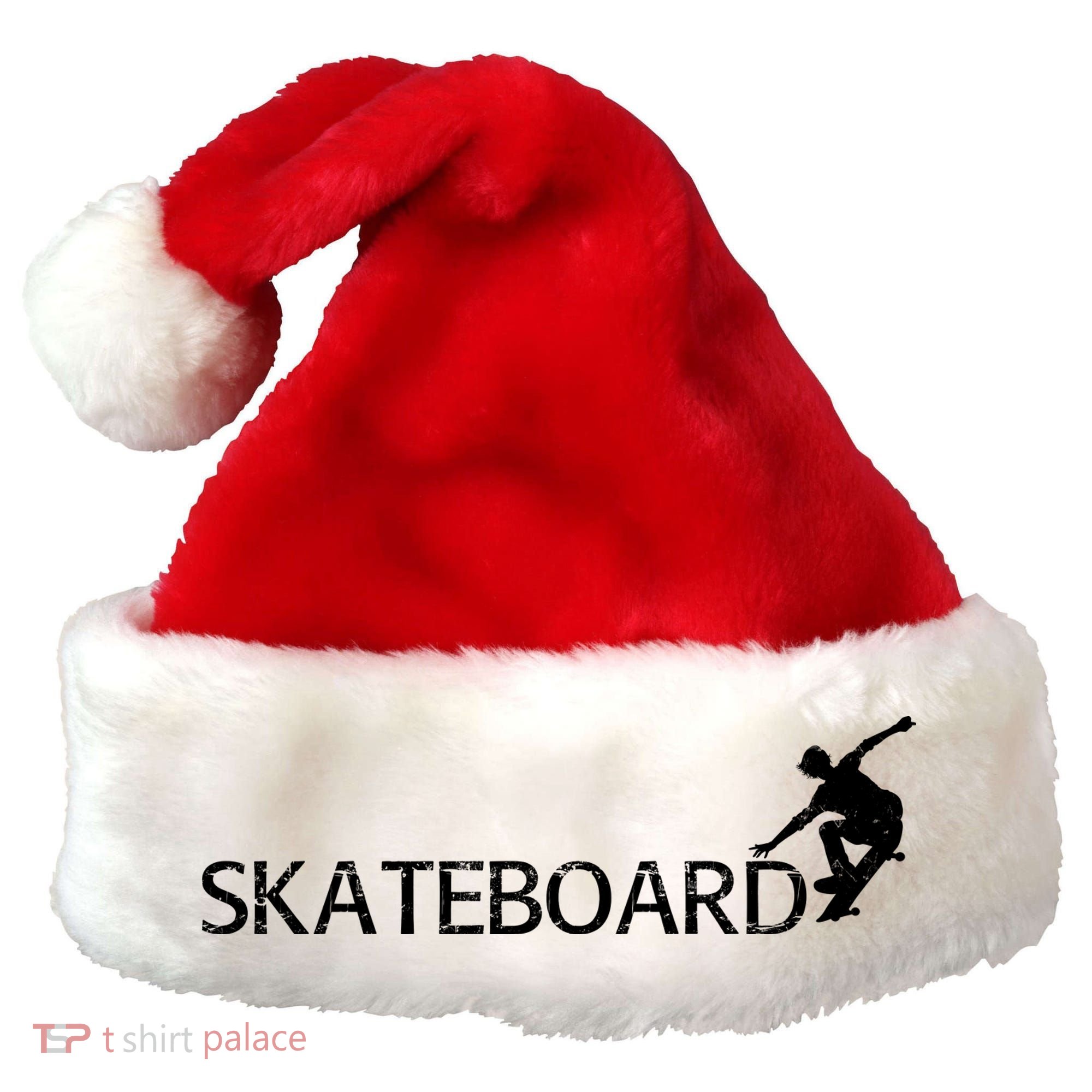 Funny Skateboard Logo Sport Santa Hat