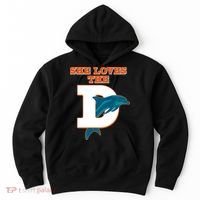 Funny She Loves The D Miami Football Fan Hoodie thumb 0