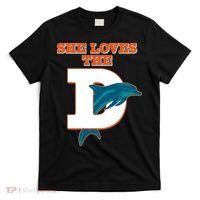 Funny She Loves The D Miami Football Fan T-Shirt thumb 0