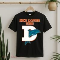 Funny She Loves The D Miami Football Fan T-Shirt thumb 2