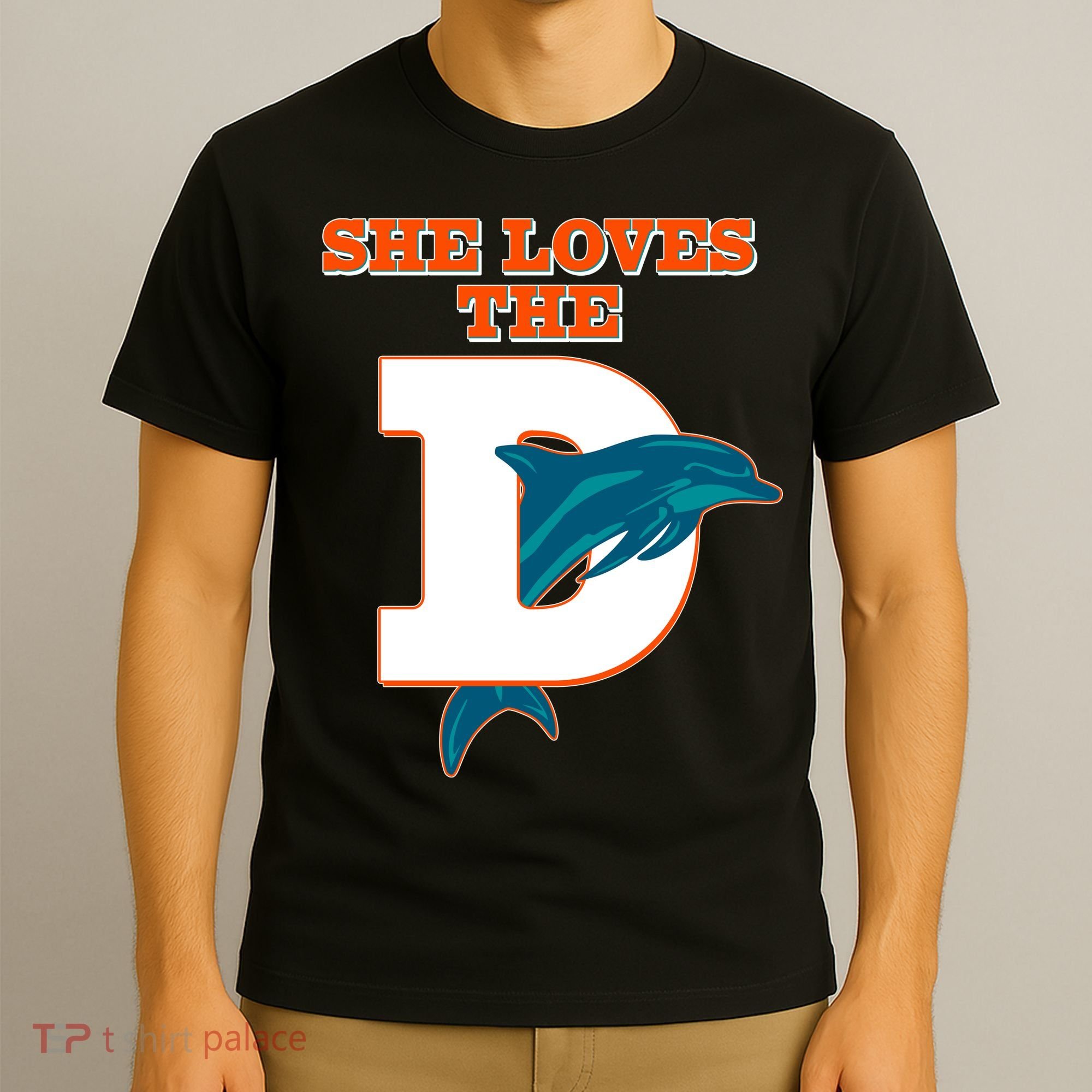 Funny She Loves The D Miami Football Fan T-Shirt
