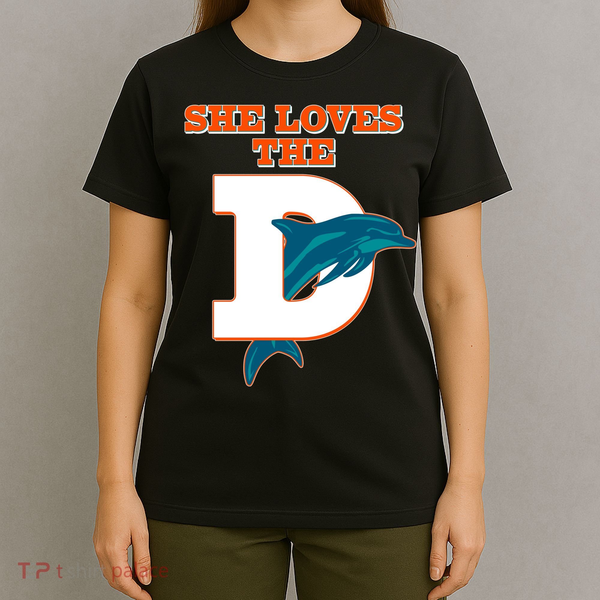 Funny She Loves The D Miami Football Fan T-Shirt