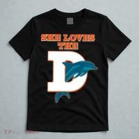 Funny She Loves The D Miami Football Fan T-Shirt thumb 5