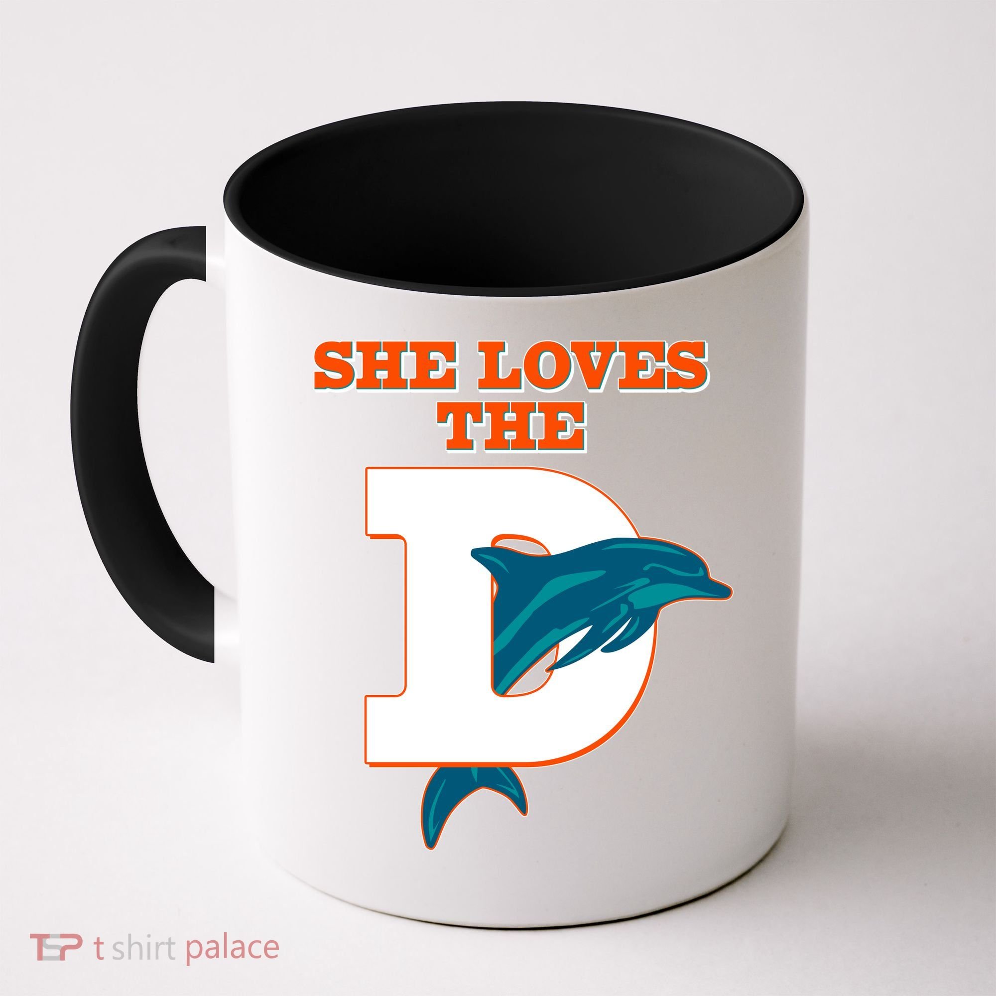Funny She Loves The D Miami Football Fan Coffee Mug