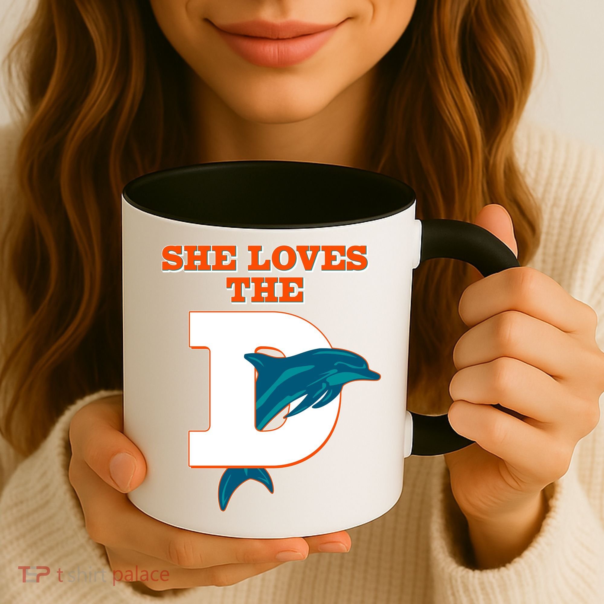 Funny She Loves The D Miami Football Fan Coffee Mug