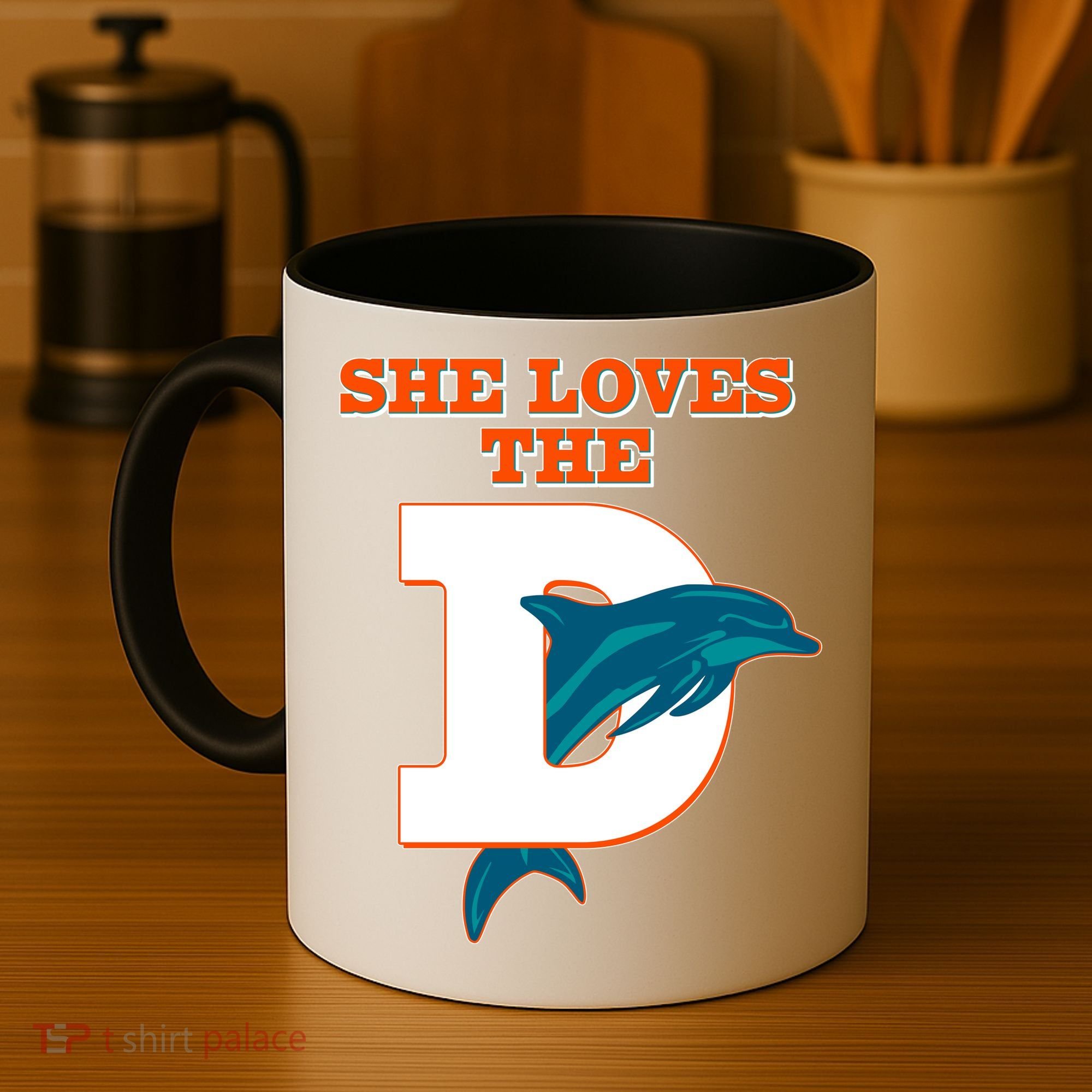 Funny She Loves The D Miami Football Fan Coffee Mug