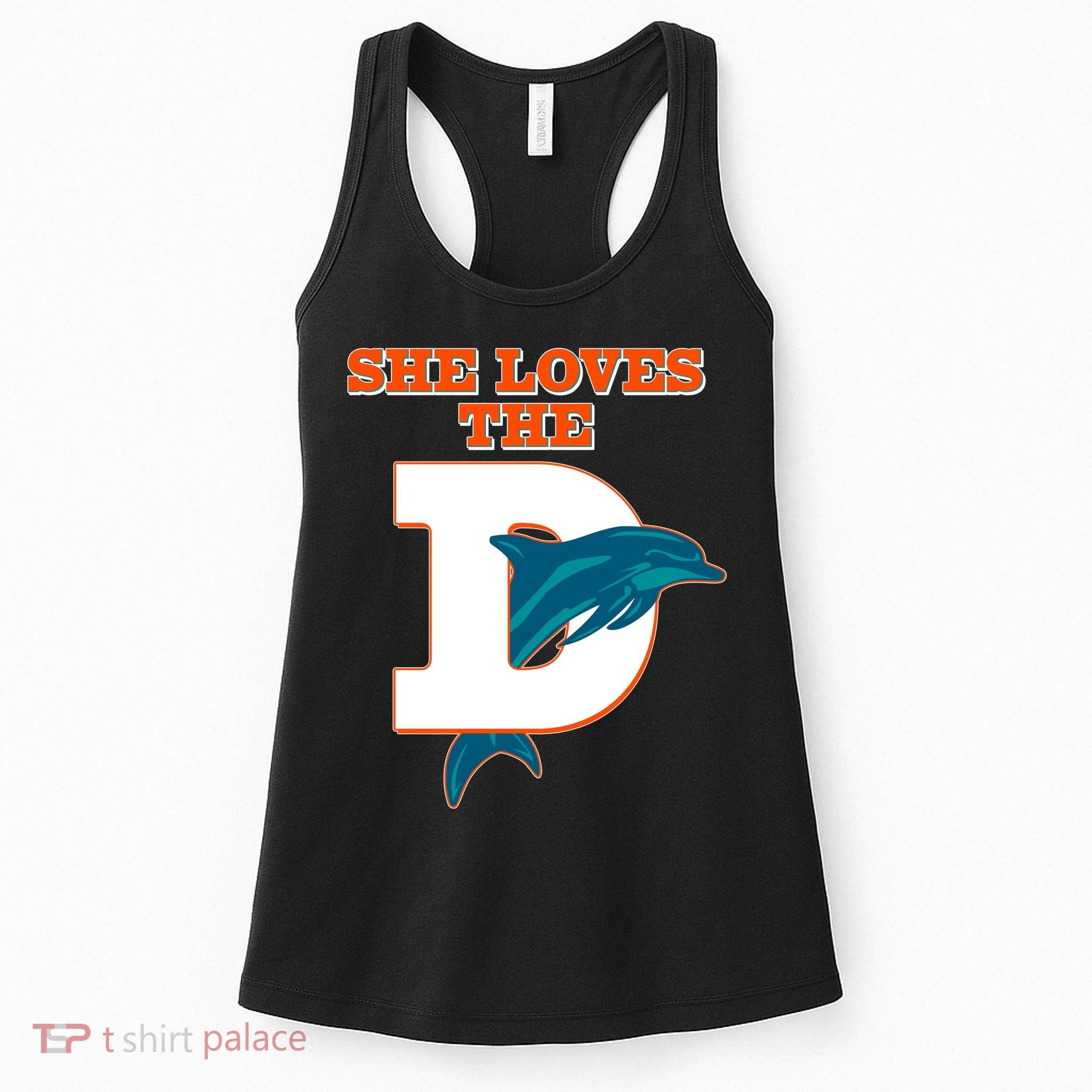 Funny She Loves The D Miami Football Fan Women's Tank Top