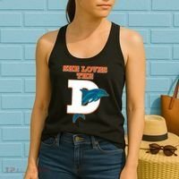 Funny She Loves The D Miami Football Fan Women's Tank Top thumb 2