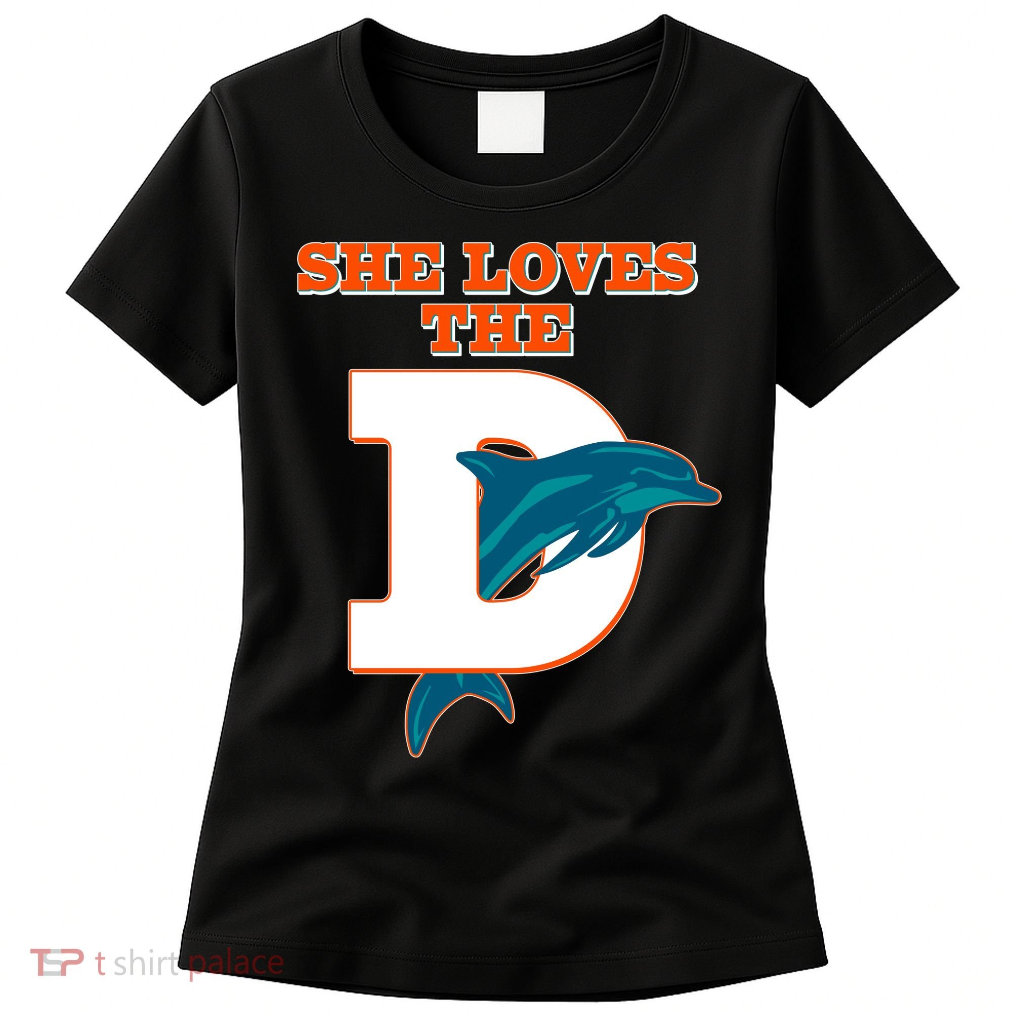 Funny She Loves The D Miami Football Fan Women's T-Shirt