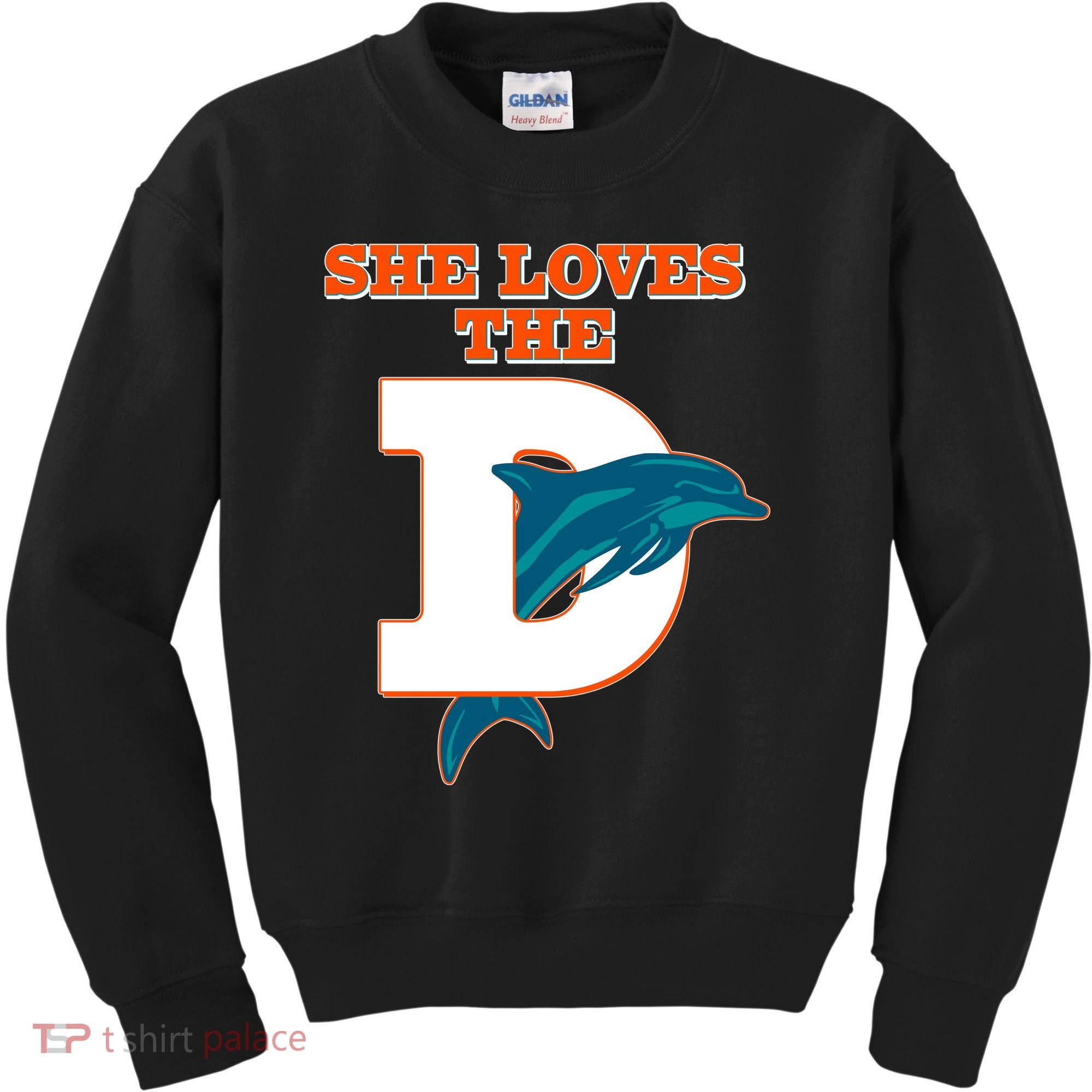 Funny She Loves The D Miami Football Fan Kids Sweatshirt