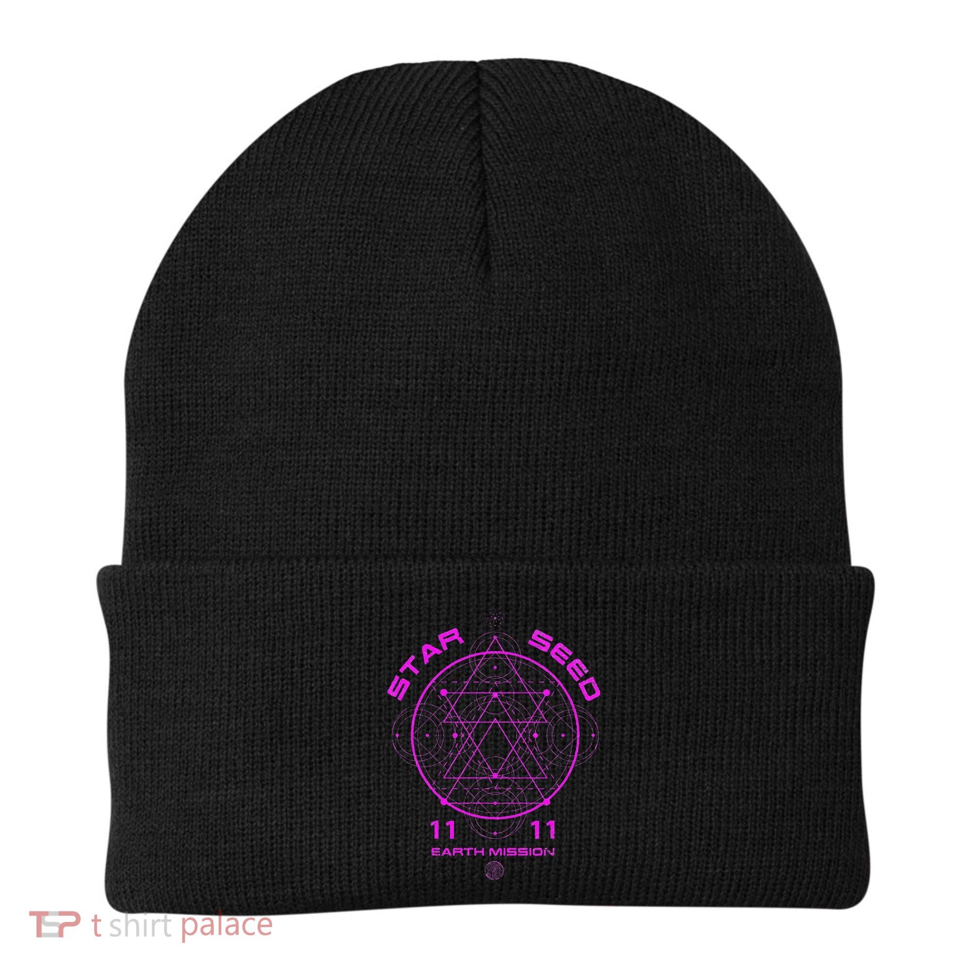funny Starseed Mission Sacred Geometry Beanie