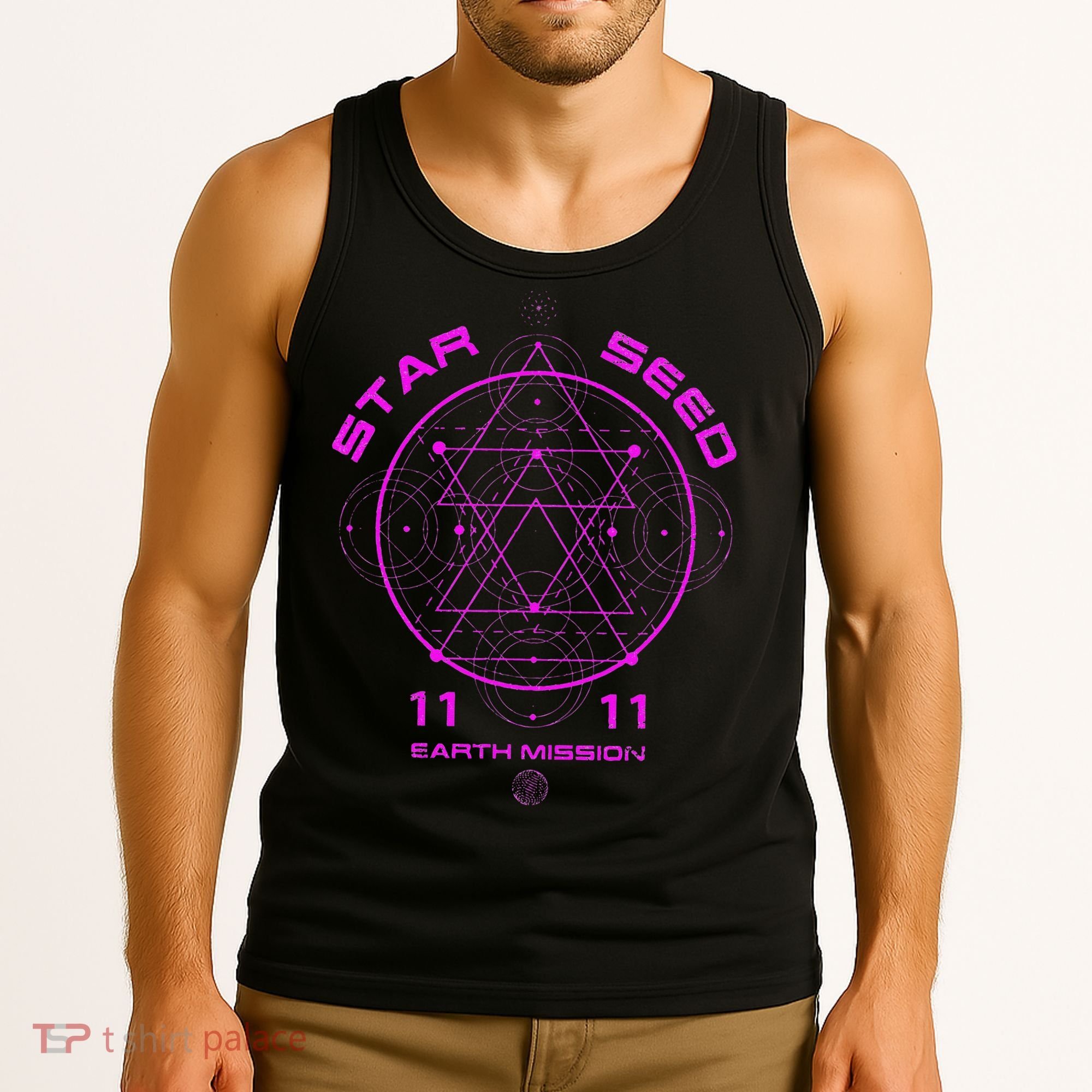 funny Starseed Mission Sacred Geometry Tank Top