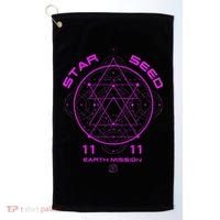 funny Starseed Mission Sacred Geometry Golf Towel thumb 0