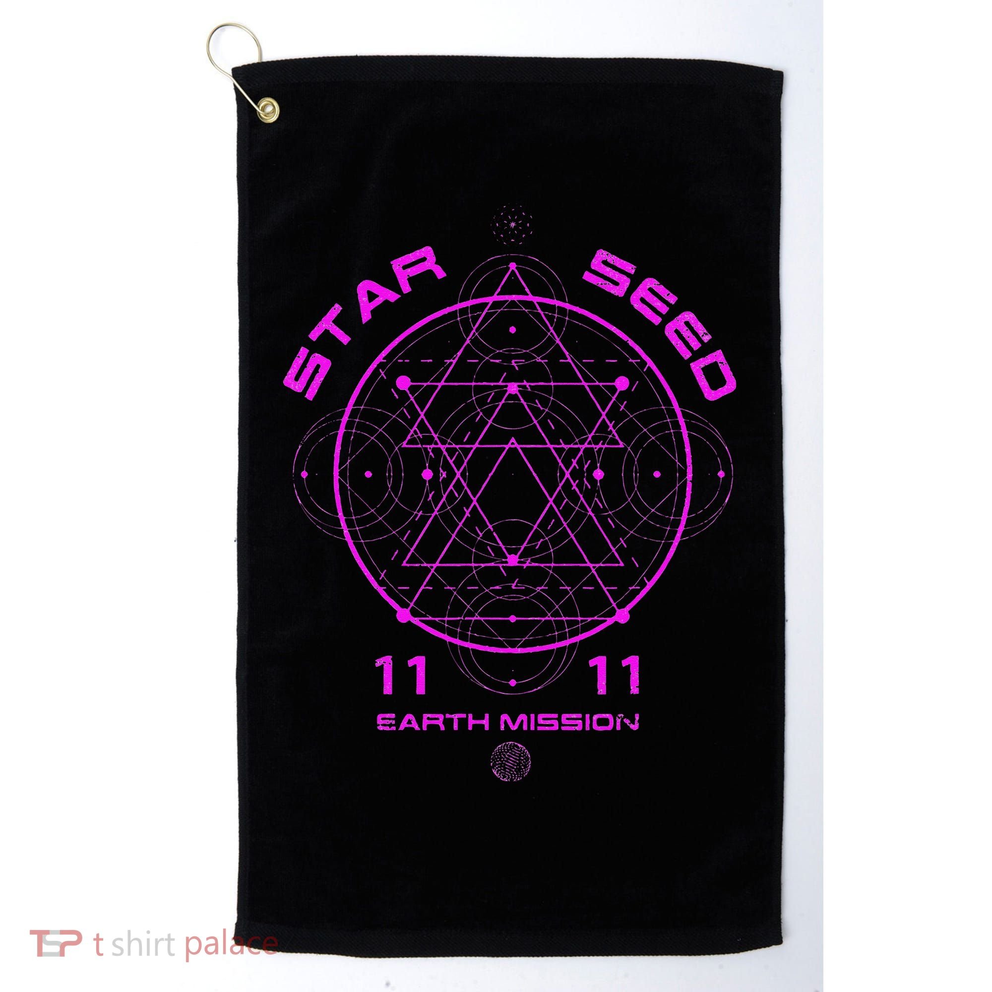 funny Starseed Mission Sacred Geometry Golf Towel