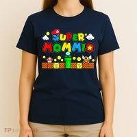 Funny Super Mommio Mothers Video Game Lovers T-Shirt thumb 4