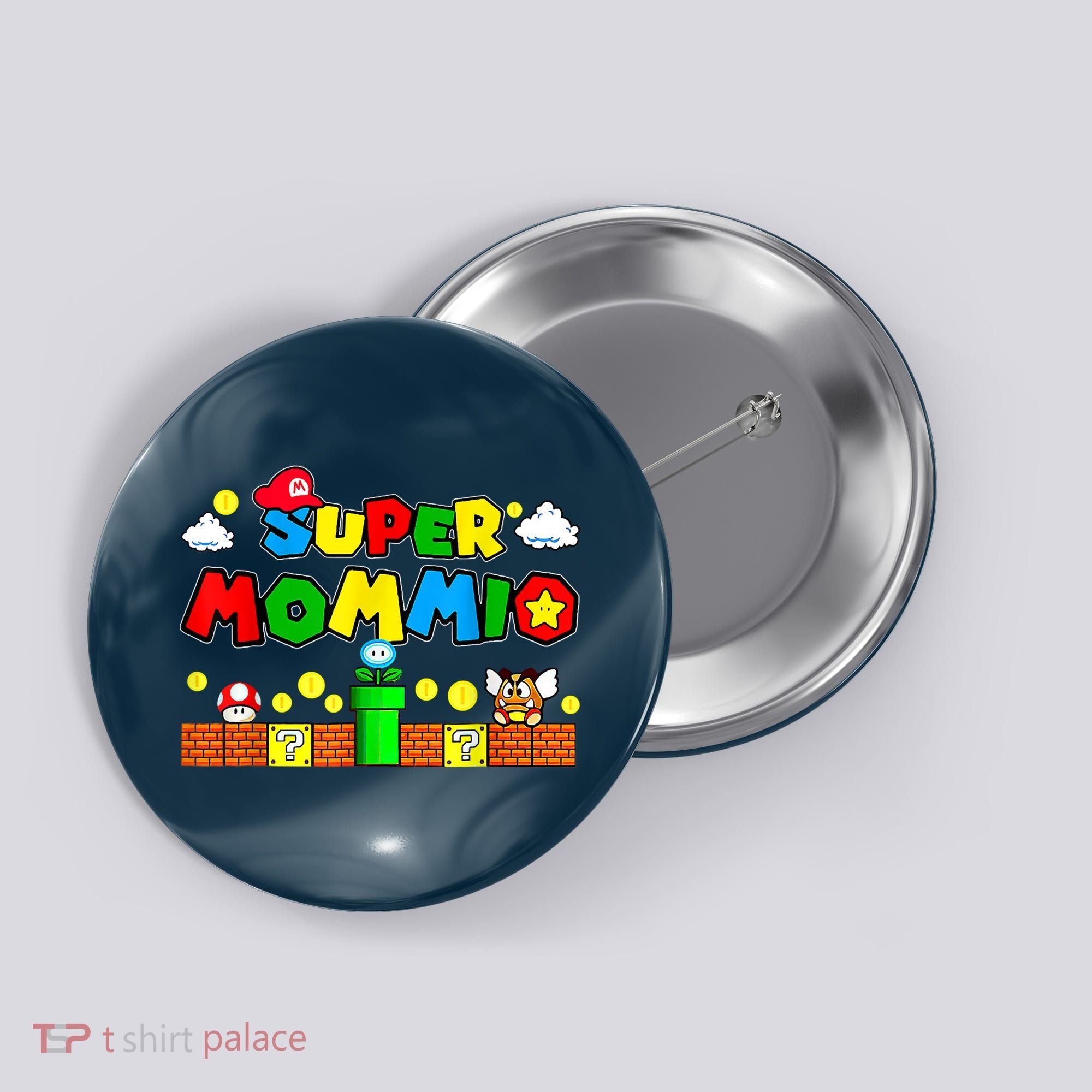 Funny Super Mommio Mothers Video Game Lovers Button