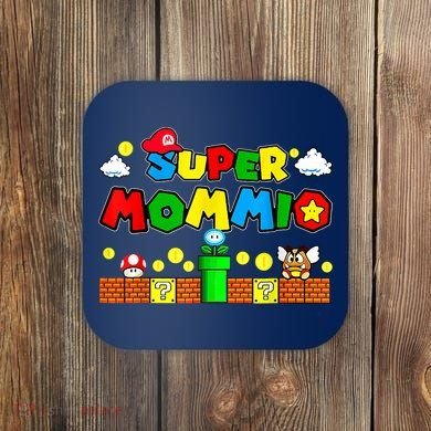 Funny Super Mommio Mothers Video Game Lovers Coaster