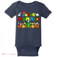 Funny Super Mommio Mothers Video Game Lovers Baby Bodysuit thumb 0