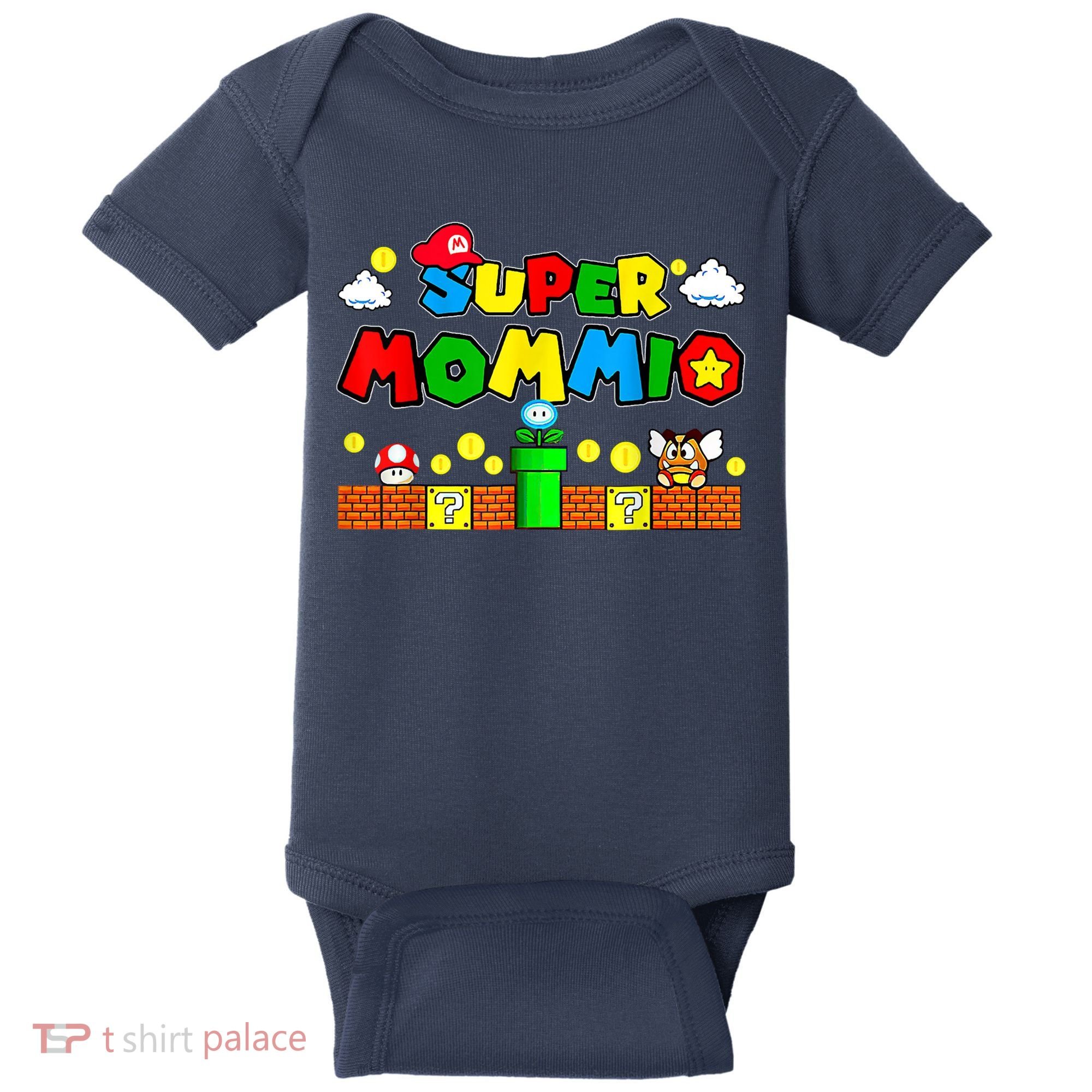 Funny Super Mommio Mothers Video Game Lovers Baby Bodysuit