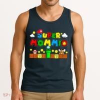 Funny Super Mommio Mothers Video Game Lovers Tank Top thumb 3