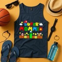 Funny Super Mommio Mothers Video Game Lovers Tank Top thumb 4