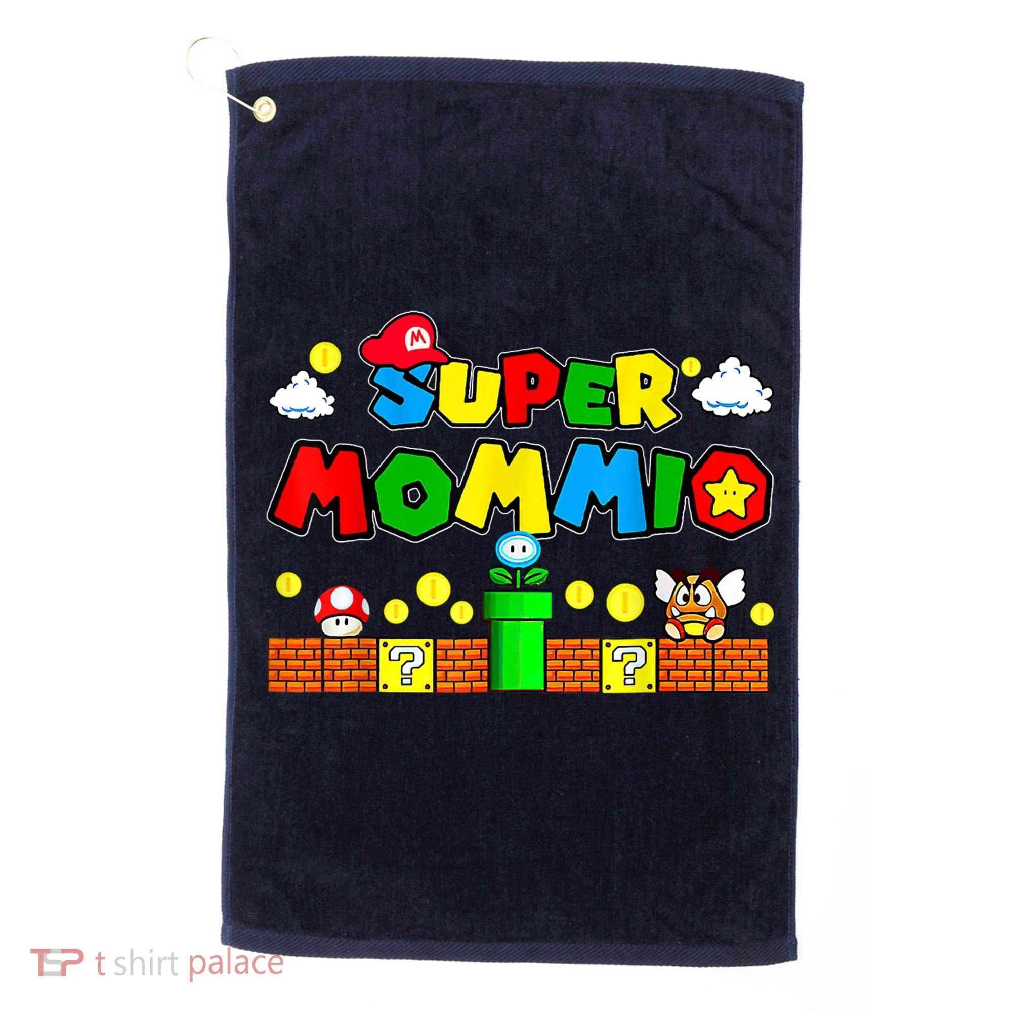Funny Super Mommio Mothers Video Game Lovers Golf Towel