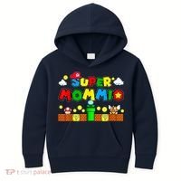 Funny Super Mommio Mothers Video Game Lovers Kids Hoodie thumb 0