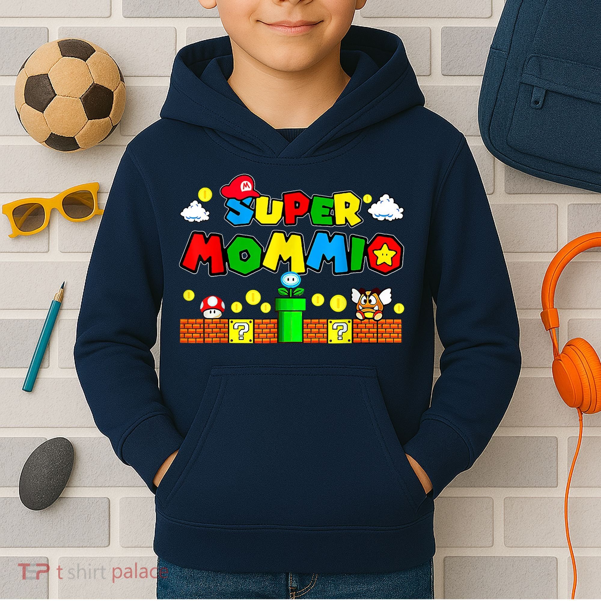Funny Super Mommio Mothers Video Game Lovers Kids Hoodie