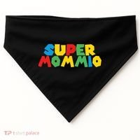 Funny Super Mommio Video Game Lover Mothers Day USA-Made Doggie Bandana thumb 0