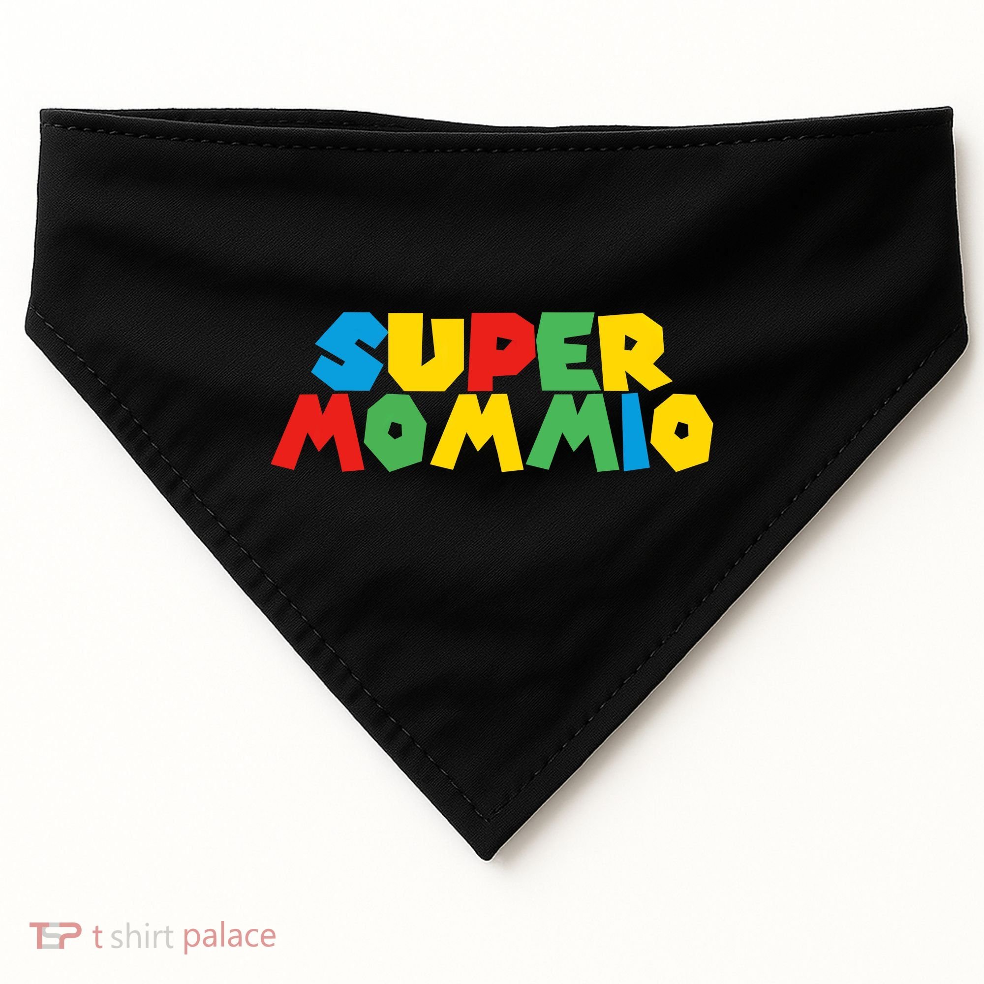 Funny Super Mommio Video Game Lover Mothers Day USA-Made Doggie Bandana