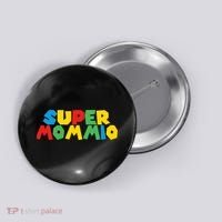 Funny Super Mommio Video Game Lover Mothers Day Button thumb 0