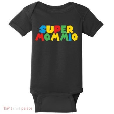 Funny Super Mommio Video Game Lover Mothers Day Baby Bodysuit