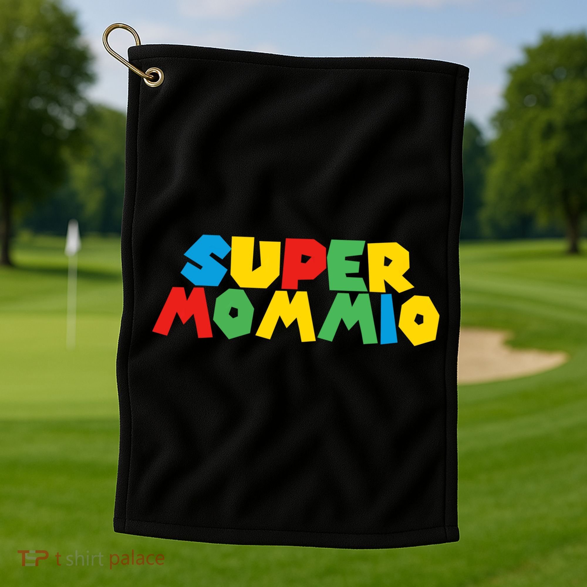 Funny Super Mommio Video Game Lover Mothers Day Golf Towel