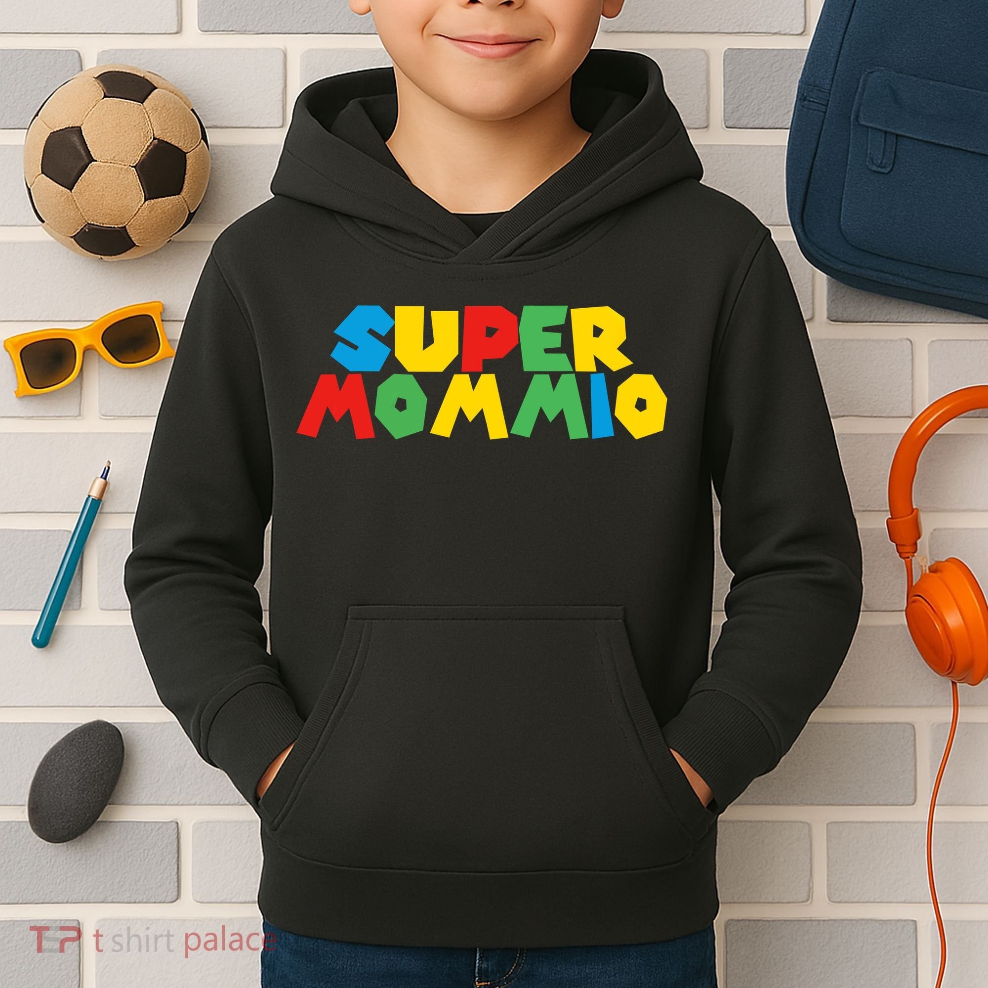 Funny Super Mommio Video Game Lover Mothers Day Kids Hoodie