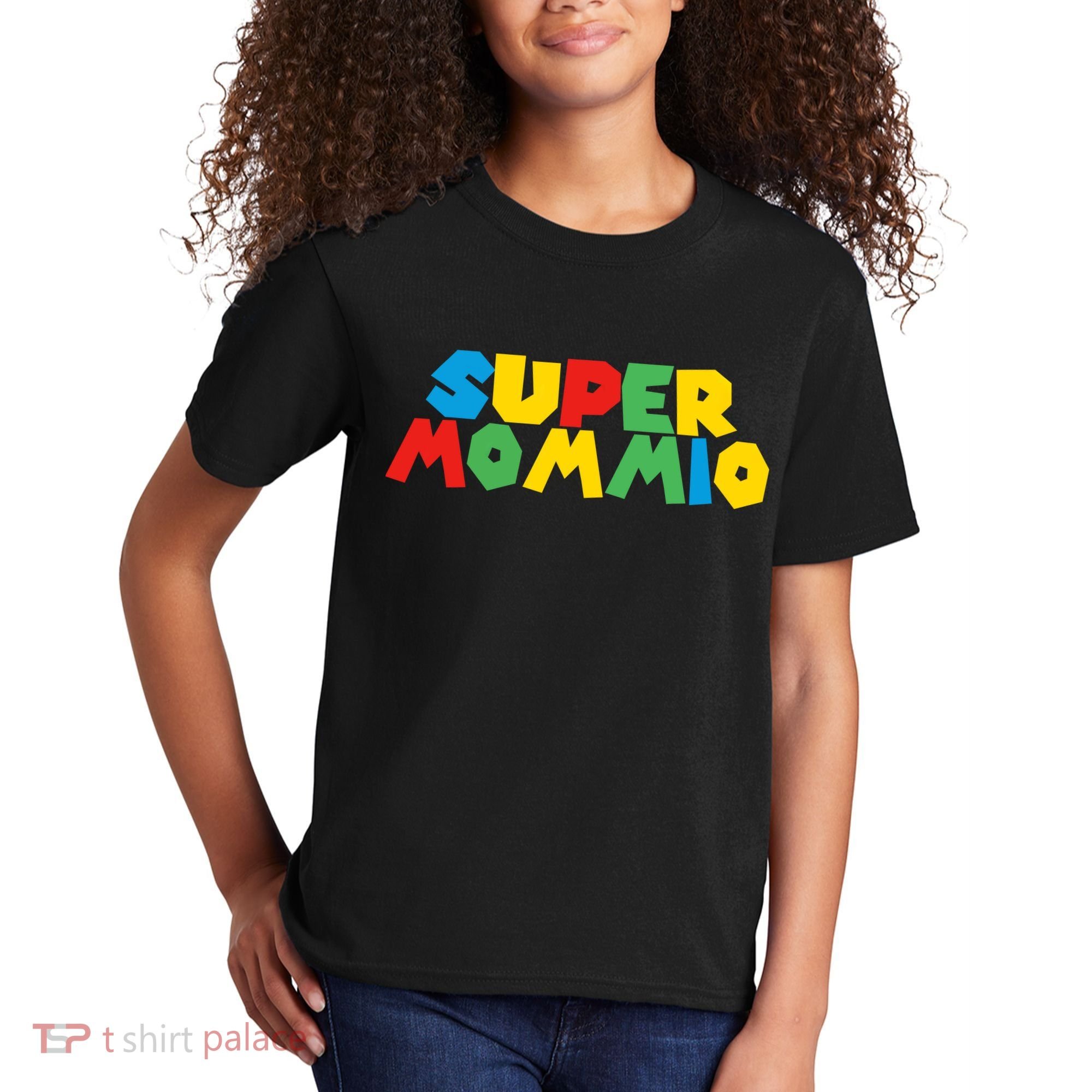 Funny Super Mommio Video Game Lover Mothers Day Kids T-Shirt
