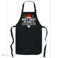Funny Santa Most Likely To Have A Better Beard Than Santa Apron thumb 0