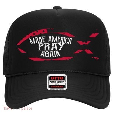 Fish Symbol Meaningful Gift Christian Gift Make America Pray Again Gift Hat