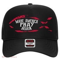 Fish Symbol Meaningful Gift Christian Gift Make America Pray Again Gift Hat thumb 0