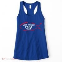 Fish Symbol Meaningful Gift Christian Gift Make America Pray Again Gift Women's Tank Top thumb 0