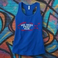 Fish Symbol Meaningful Gift Christian Gift Make America Pray Again Gift Women's Tank Top thumb 3