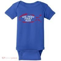Fish Symbol Meaningful Gift Christian Gift Make America Pray Again Gift Baby Bodysuit thumb 0