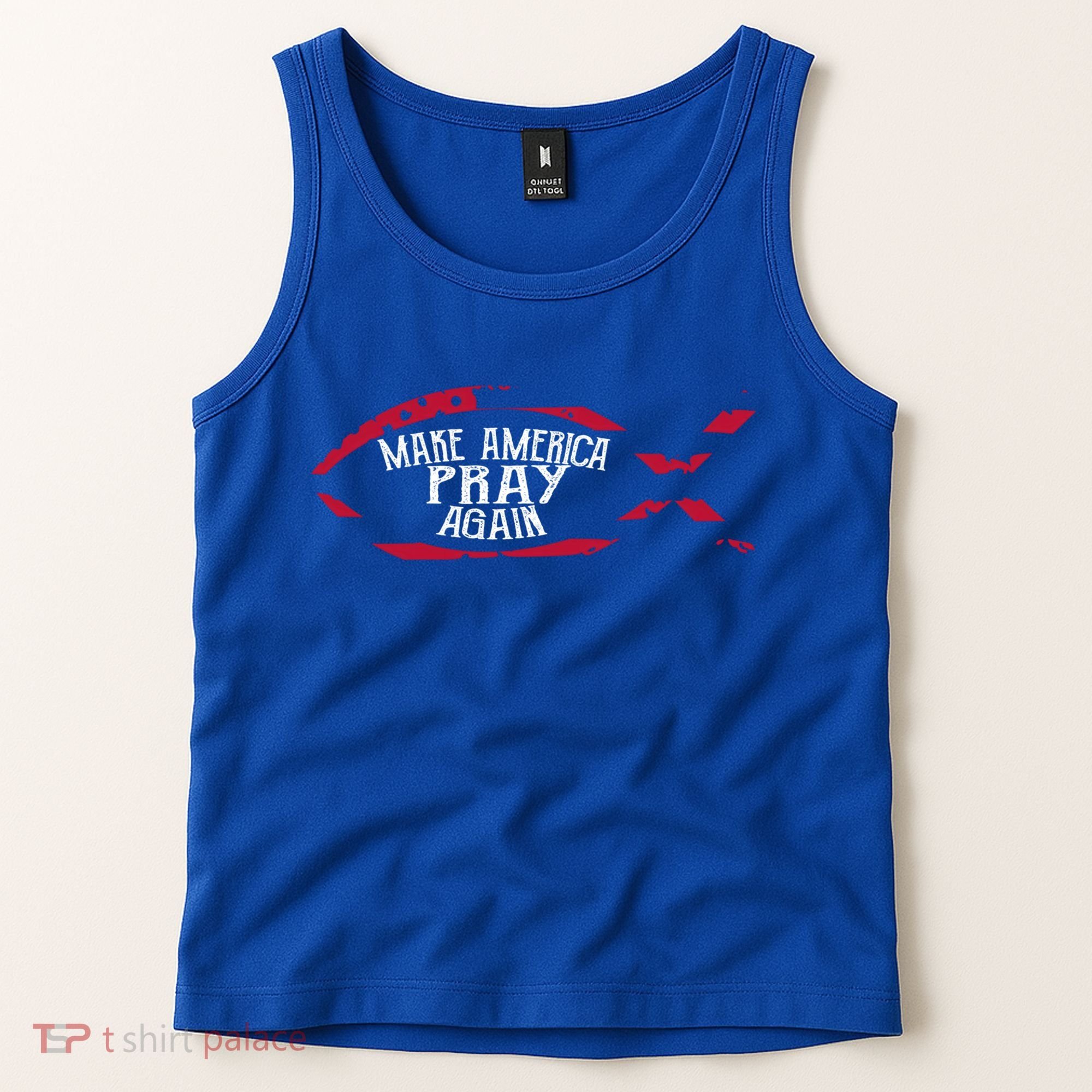Fish Symbol Meaningful Gift Christian Gift Make America Pray Again Gift Tank Top