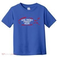 Fish Symbol Meaningful Gift Christian Gift Make America Pray Again Gift Toddler T-Shirt thumb 0