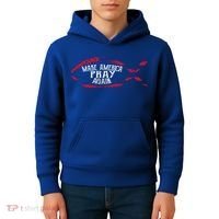 Fish Symbol Meaningful Gift Christian Gift Make America Pray Again Gift Kids Hoodie thumb 4