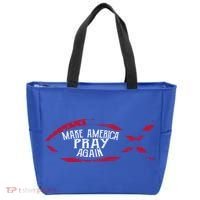Fish Symbol Meaningful Gift Christian Gift Make America Pray Again Gift Tote Bag thumb 0