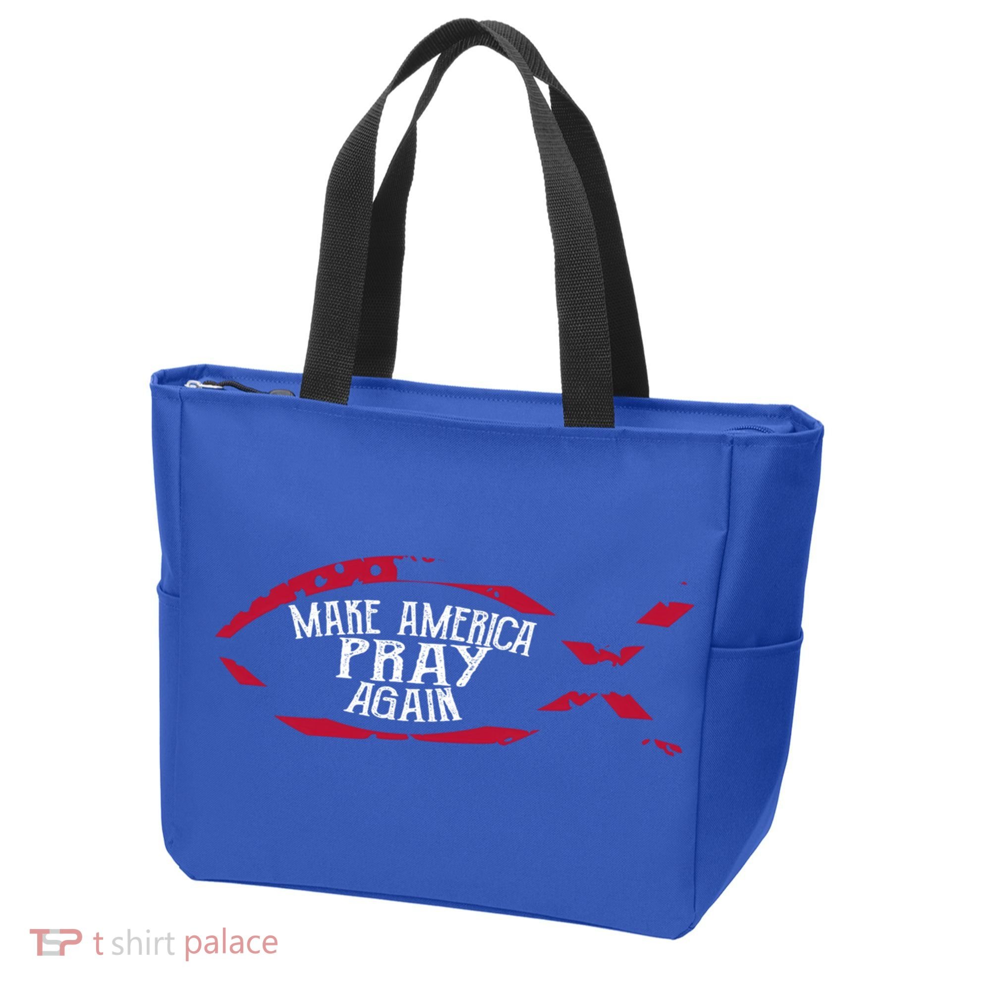 Fish Symbol Meaningful Gift Christian Gift Make America Pray Again Gift Tote Bag