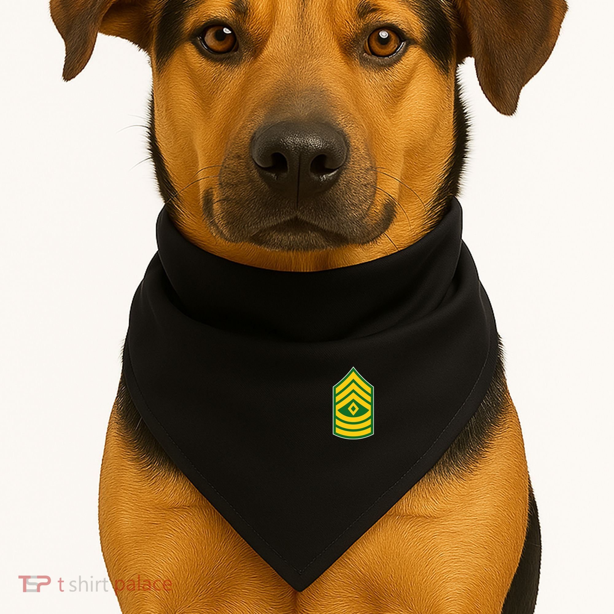 First Sergeant Military Badge USA-Made Doggie Bandana